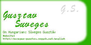 gusztav suveges business card