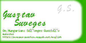 gusztav suveges business card